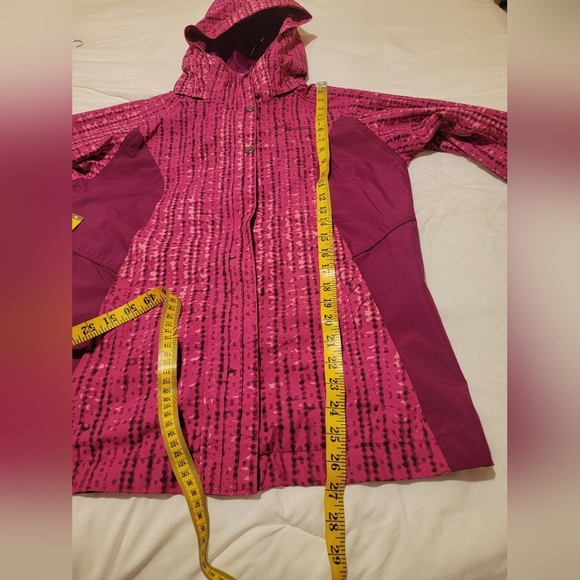 Columbia Jacket Omni Shield Pink HoodedJacket SpringCoat Youth Barbiecore Easter - Picture 10 of 12